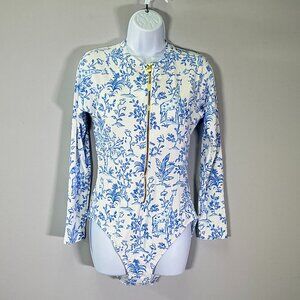 Lilly Pulitzer Randee Rashguard Women's Size 12 White One-Piece Swimsuits NWT